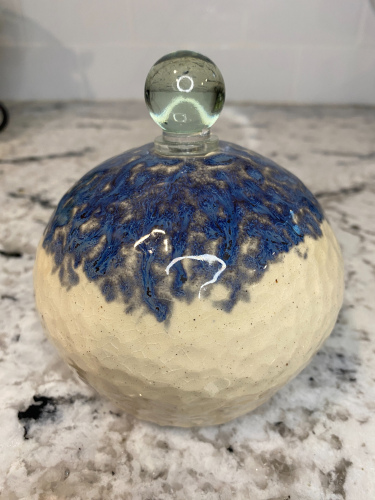 Textured Crystal Jar