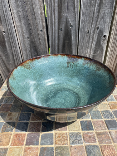 Brown/Green Large Bowl