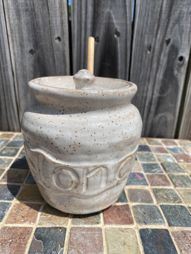 White Honey Jar