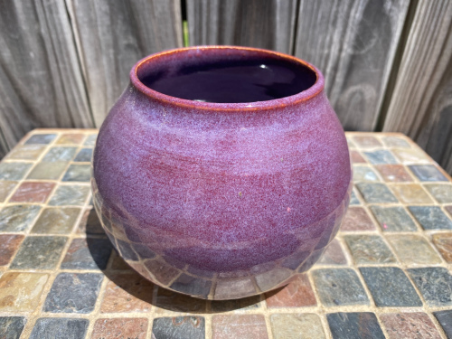 Small Purple Round Vase/Jar