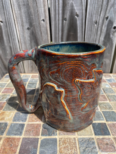 Hand Built Leaf Mug